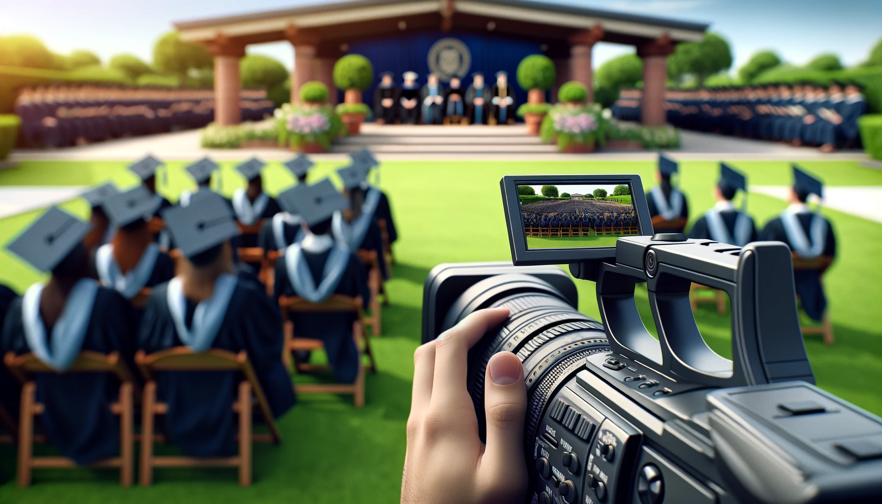 videotaping a graduation